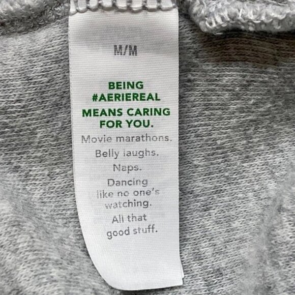 Aerie Hometown Holiday Quarter Zip Women's Medium Fleece Sweatshirt Grey White - Picture 10 of 11